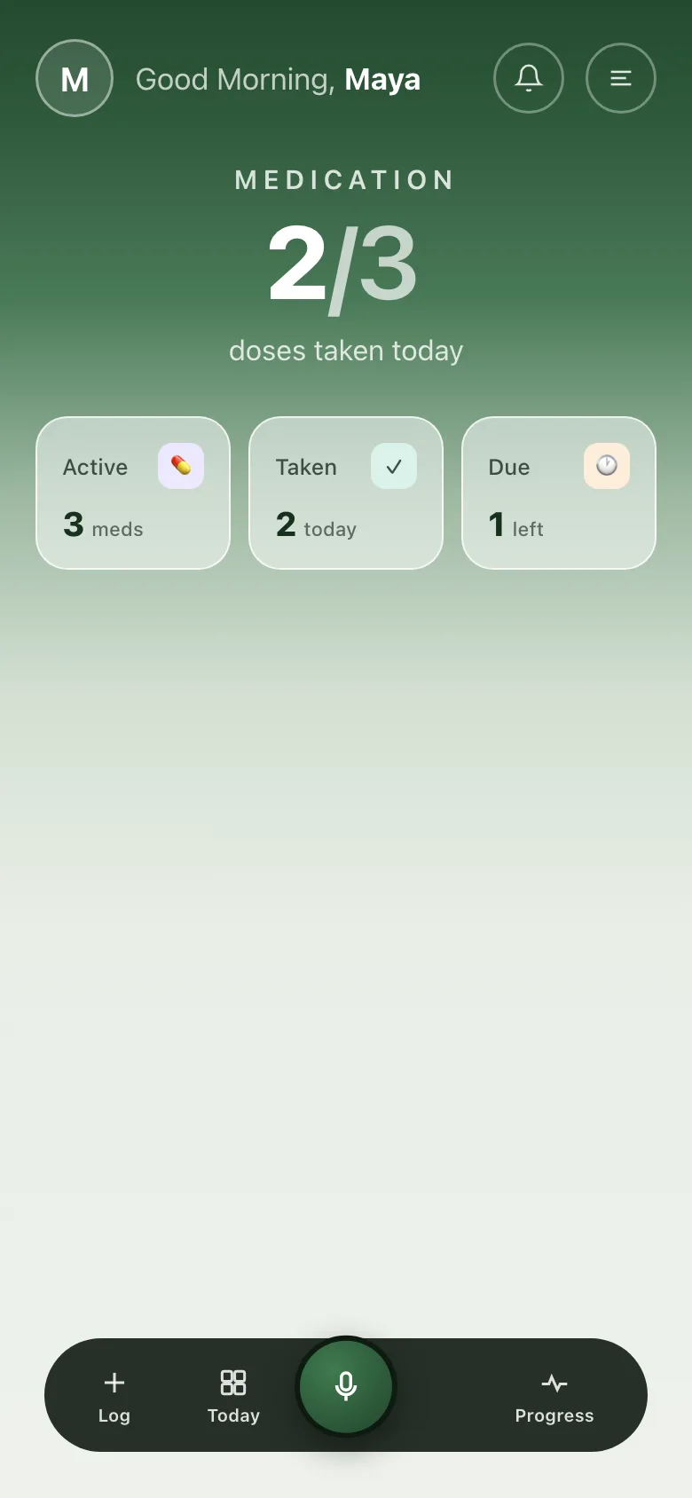 tr8ck Medication module tracking doses