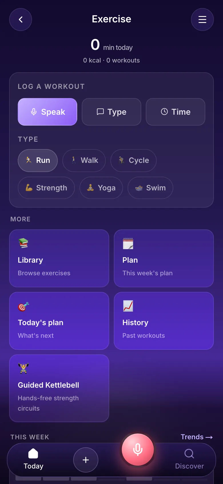 No fitness-bro UI
